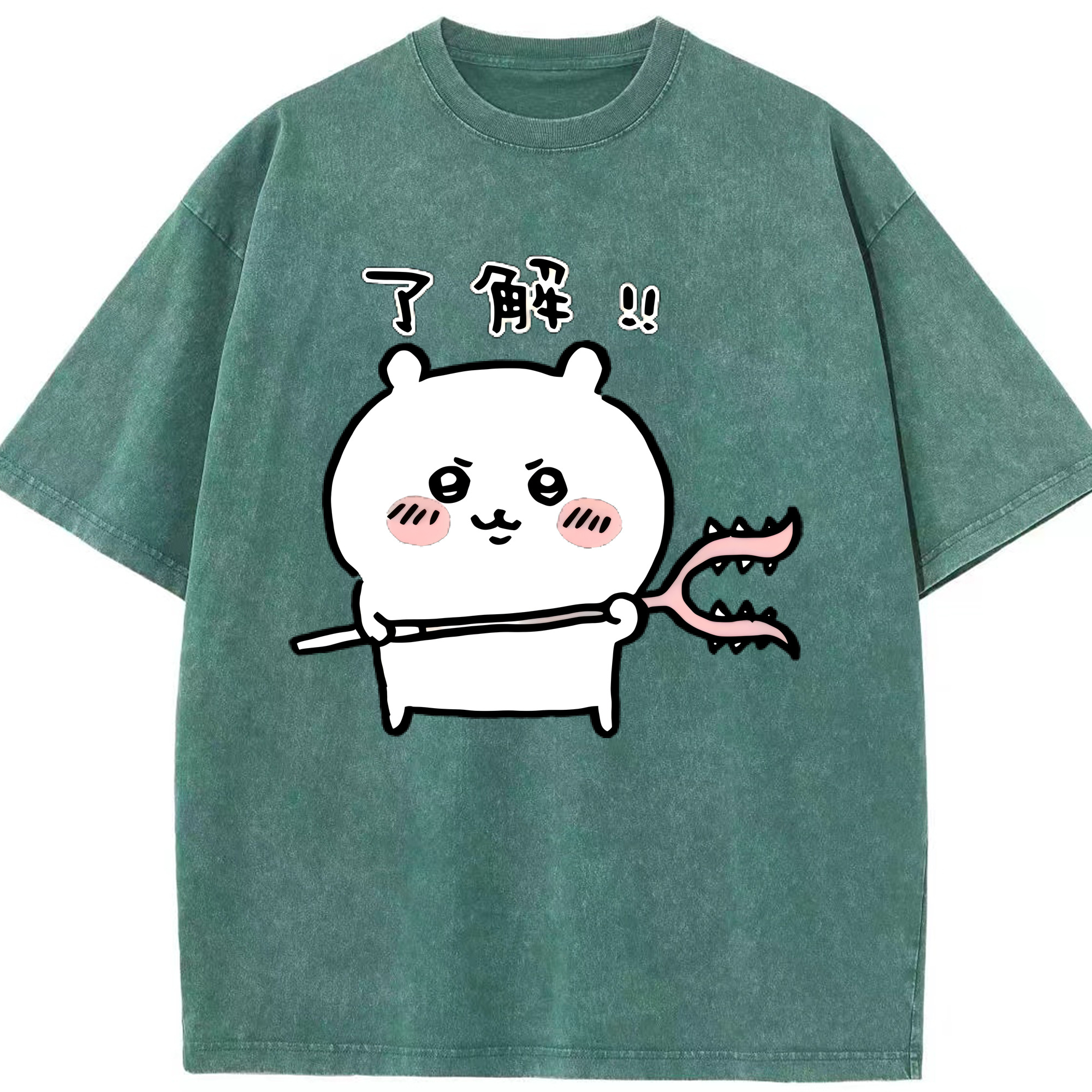 （画像用） ちいかわ ちいかわ Chii-kawa chiikawa 綿100% ヴィンテージ風 半袖Tシャツ（フロントプリント）